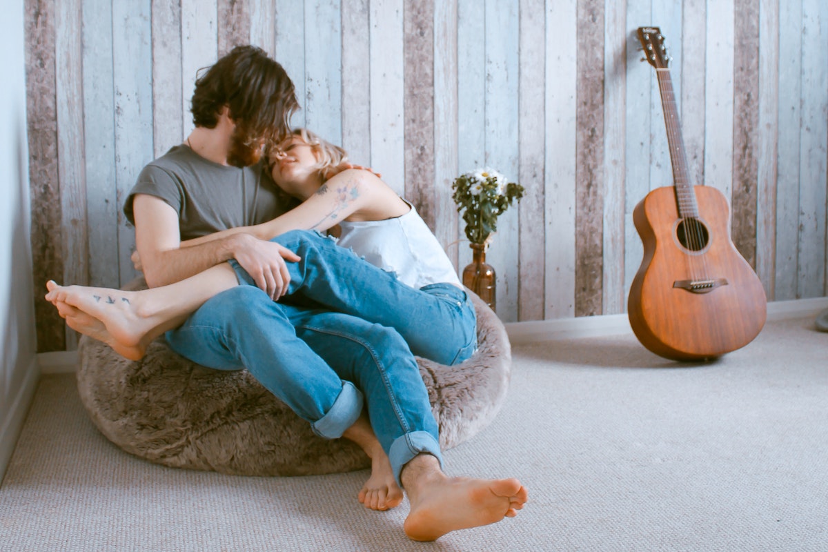 couple cuddling